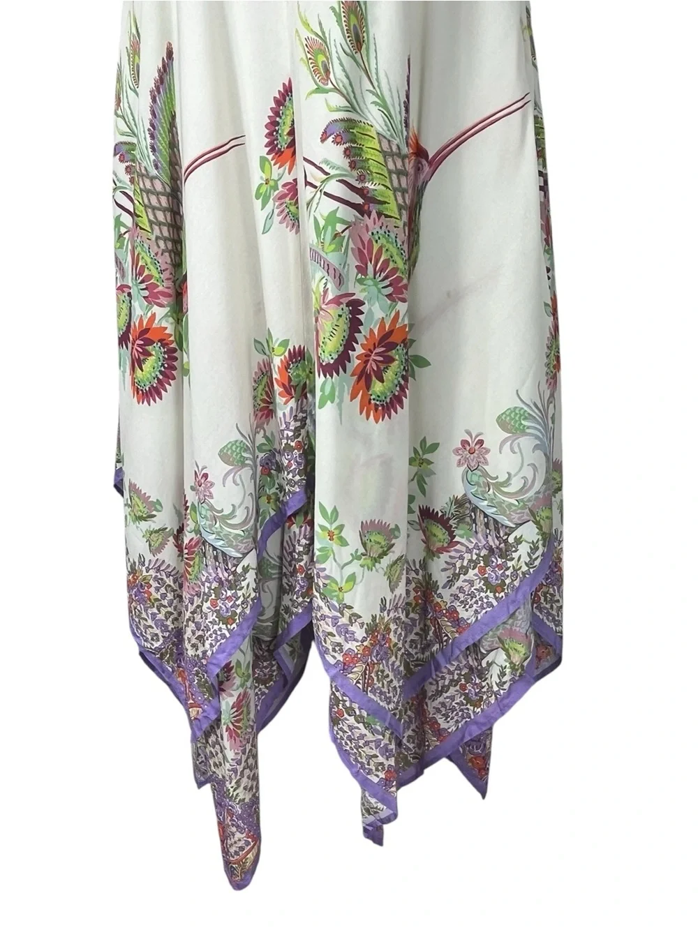 Anthropologie Women’s Floral Midi Dress Size 0 Boho Viscose NWT